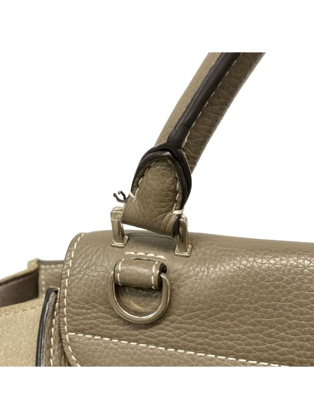 Celine Handbag Trapeze Gray Leather - Picture 11 of 15